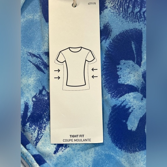 Adidas Floral Graphic Single Jersey Dress, Color Blue, Size Large, NWT - Picture 2 of 10